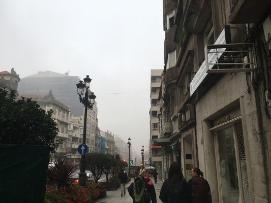 I přes všechny slunečné dny je v Galicii podnebí kromě doby léta velmi nevyzpytatelné. Vigo, 17. 9. 2019